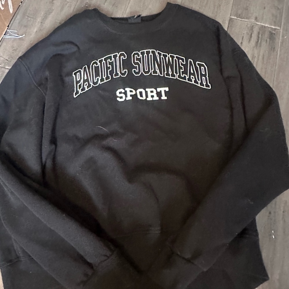 Pacific Sunwear Black Crewneck Sweater
